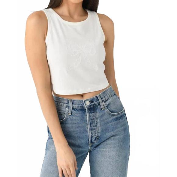 LOVESHACKFANCY Tops - NEW LOVESHACKFANCY lumia tank top in white